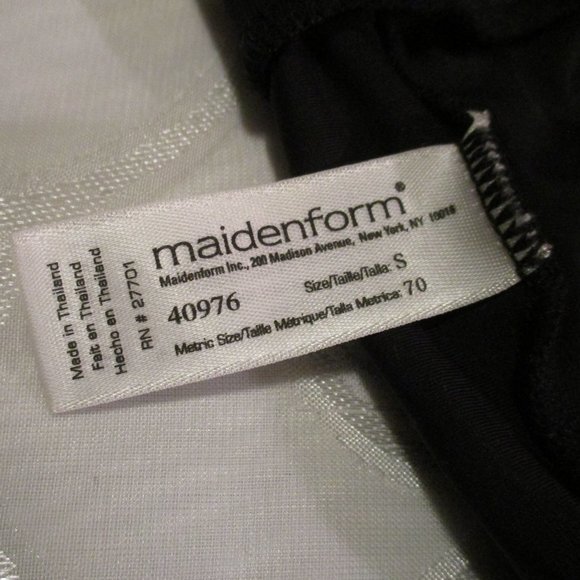 MAIDENFORM BLACK TUBE TOP – STRAPLESS BRA – NWT - Picture 5 of 9